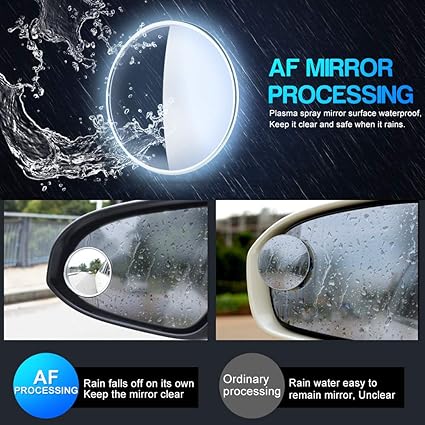 Car Round Mirror Rear View Blind Spot Wide-angle Lens – 2 Pcs